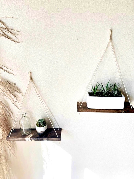 Set of 2 Floating/ Hanging Wall Shelves