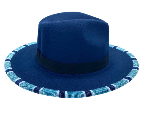 Hand Beaded Fedora Hat