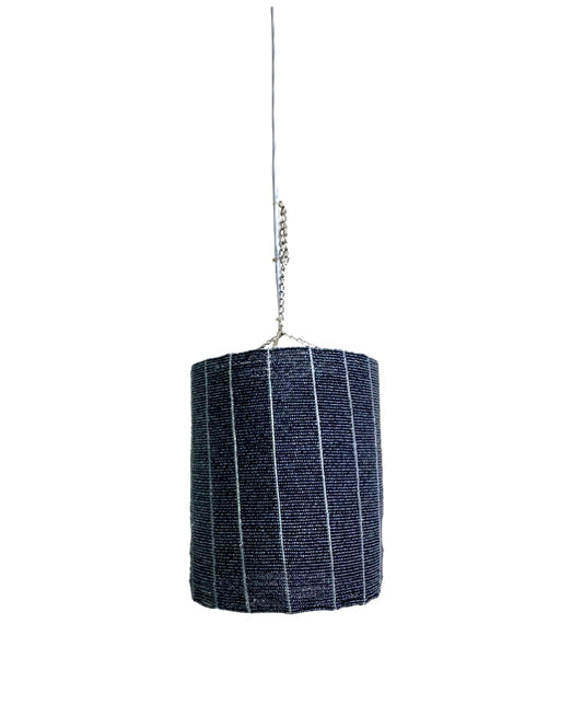 Artisan Beaded Light Pendant-Grey/Bullet