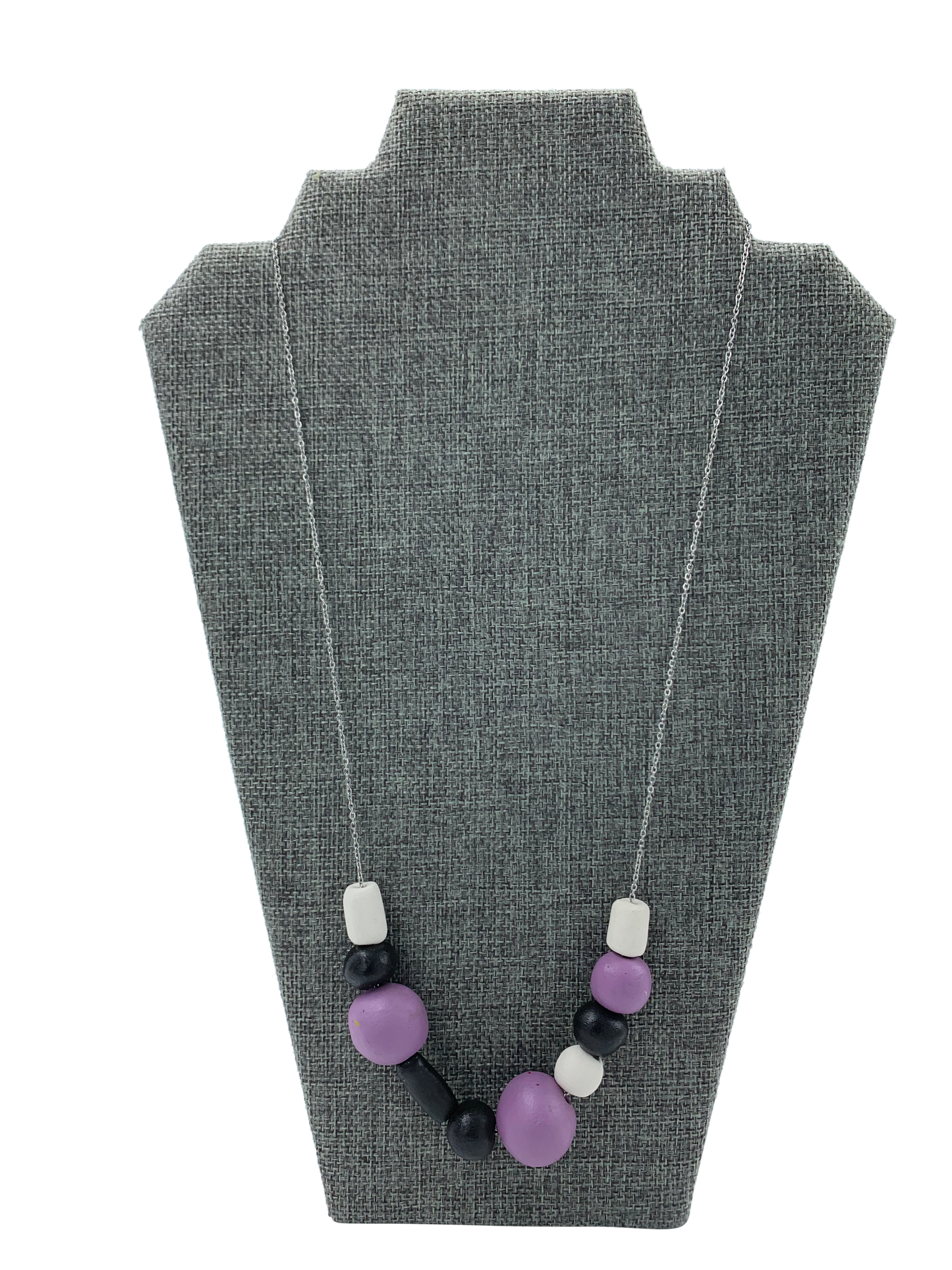 Monochrome Chunky Terracotta Beads Necklace