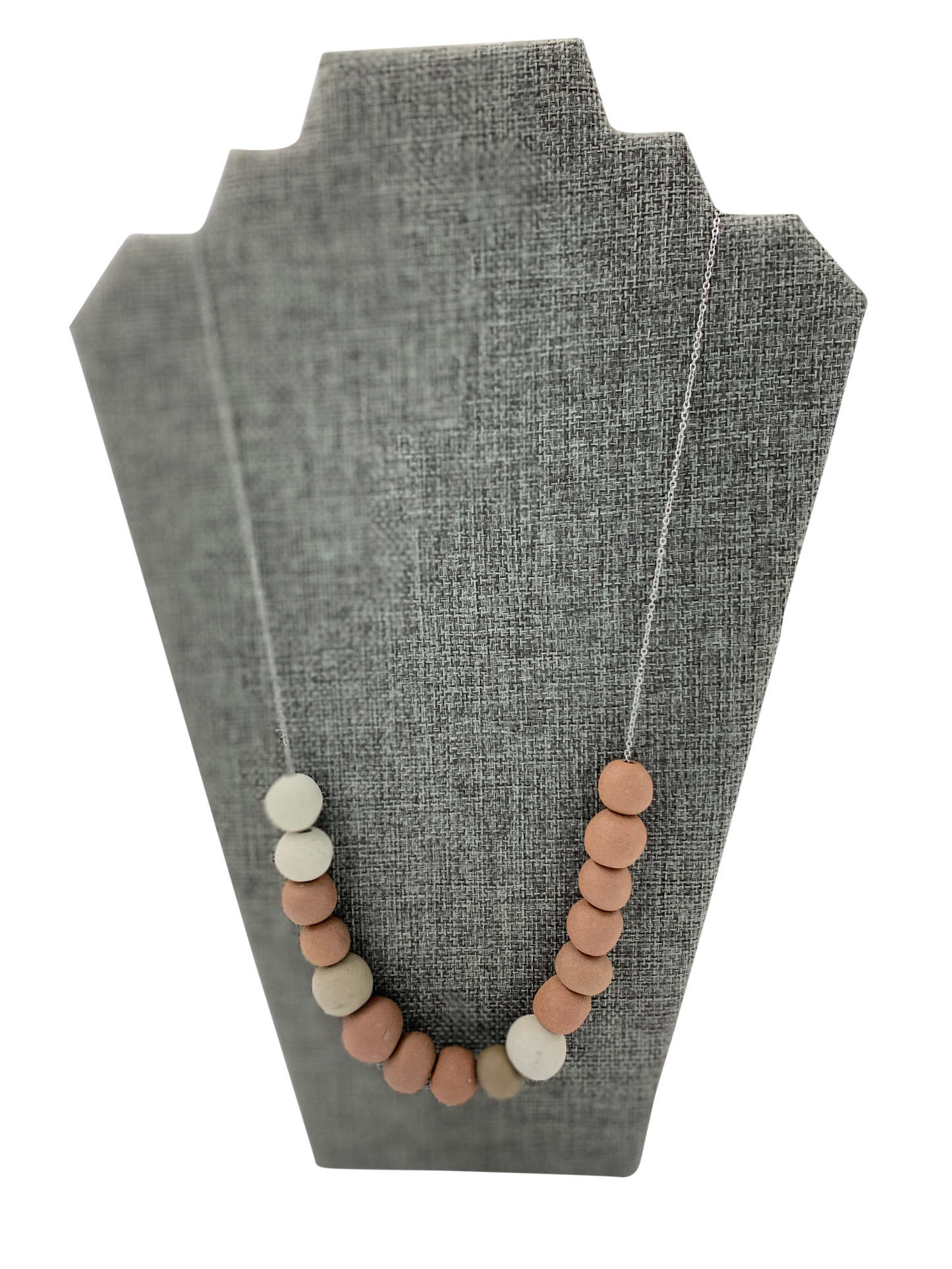 Monochrome Chunky Terracotta Beads Necklace