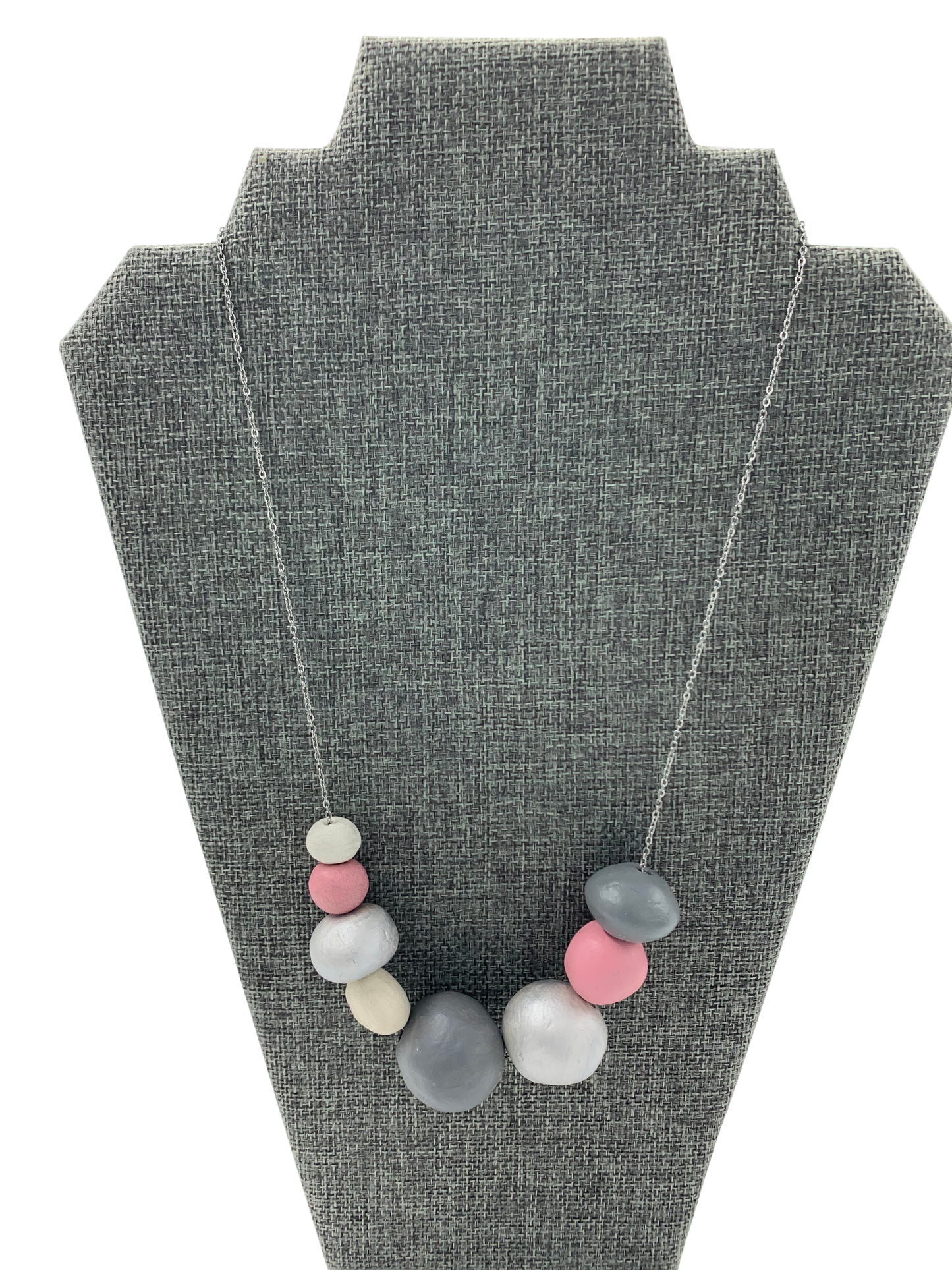 Monochrome Chunky Terracotta Beads Necklace