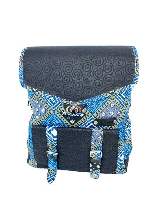 Convertible Backpack with Ankara African Fabric - Weekend Bag for Dad. Boho Tote or Cross Body Duffle Bag for Office, Husband Birthday, Gift for Him