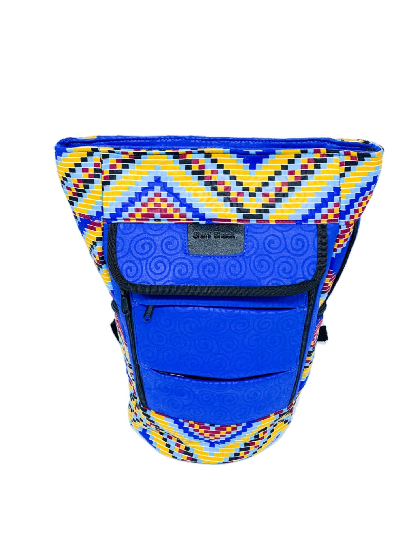 Fathers Backpack with Ankara African Fabric - Weekend Bag for Dad. Boho Tote or Cross Body Duffle Bag for Office, Husband Birthday, Gift for Him