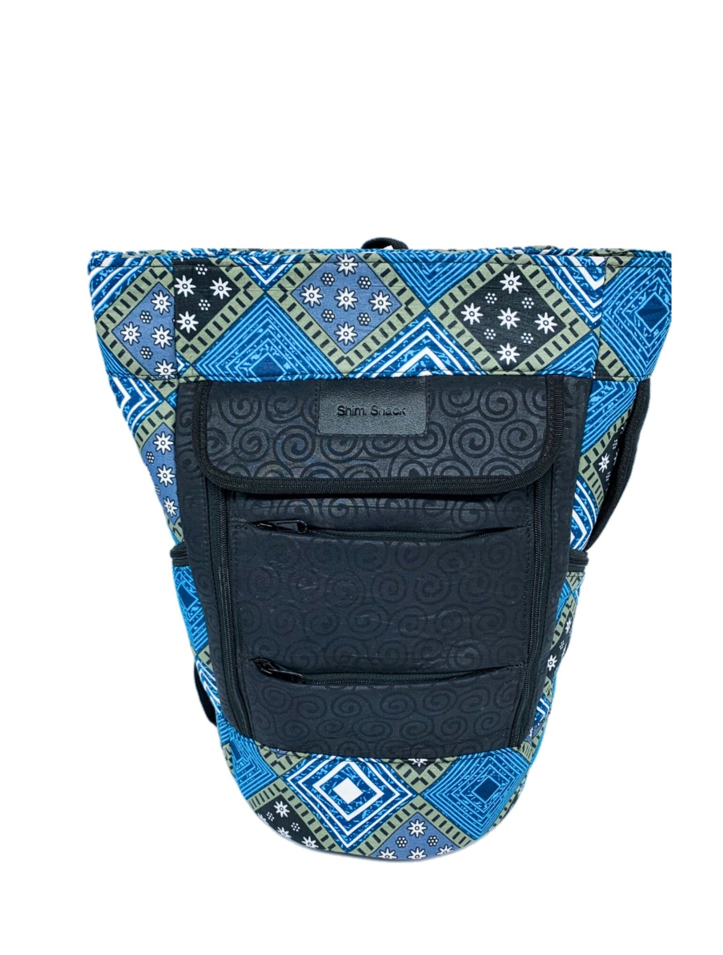 Fathers Backpack with Ankara African Fabric - Weekend Bag for Dad. Boho Tote or Cross Body Duffle Bag for Office, Husband Birthday, Gift for Him