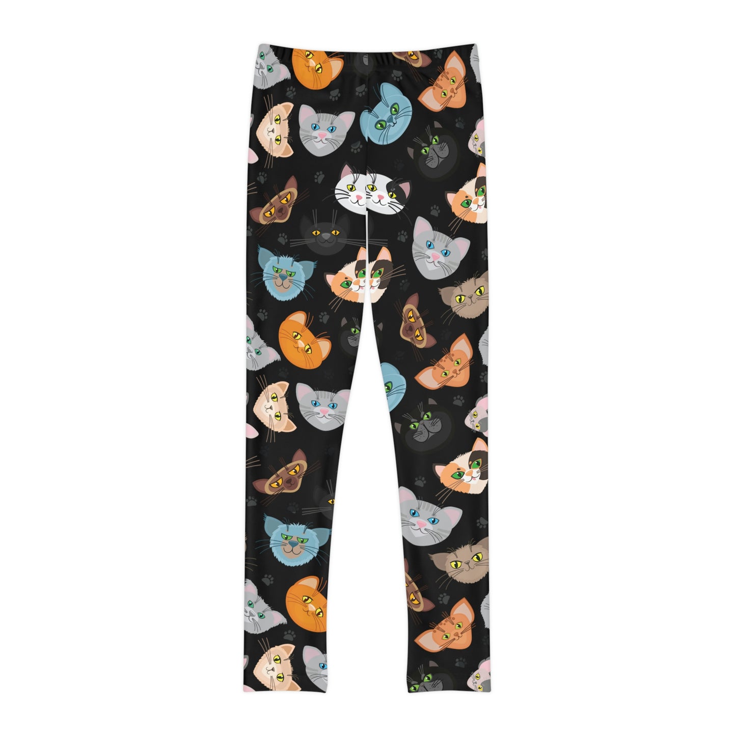 Cat Lovers Pawsome Cute Youth Leggings, One of a Kind Gift - Workout Activewear tights for kids, Granddaughter, Niece Christmas Gift