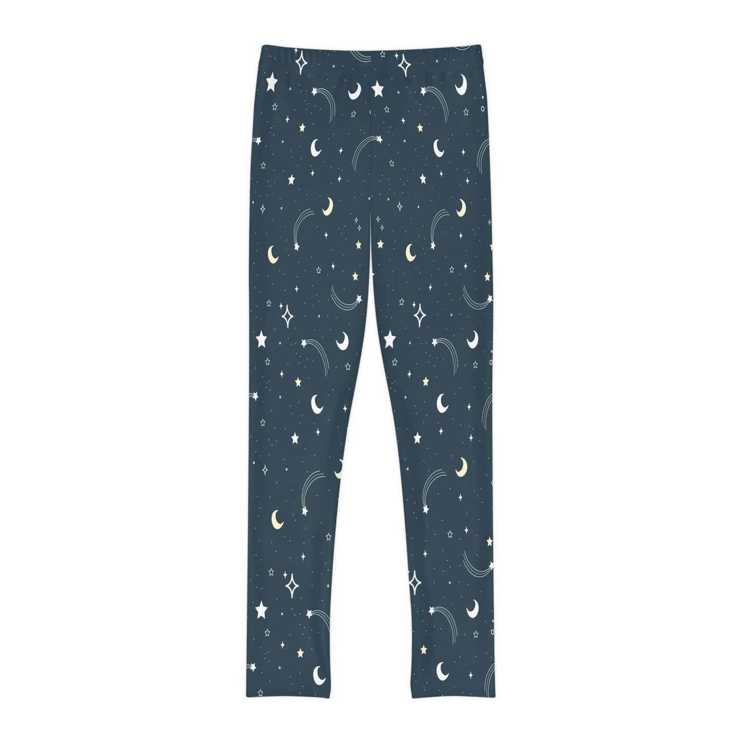 Galaxy, Moon and stars Celestial Youth Leggings, One of a Kind Gift - Unique Workout Activewear tights for kids, Daughter, Niece  Christmas Gift