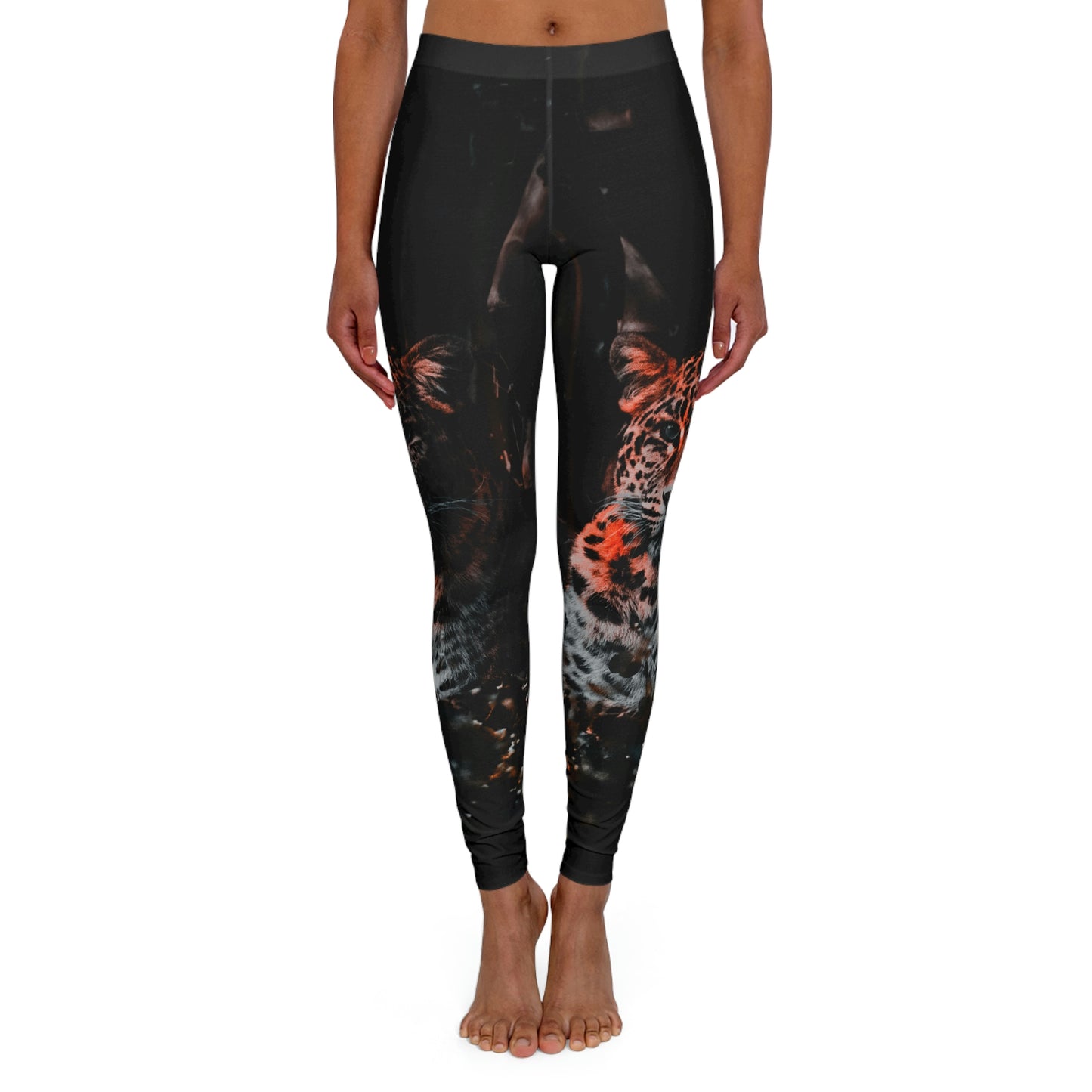 Women's Tiger Print Leggings, One of a Kind Gift - Workout Activewear  for Wife Fitness, Best Friend, mom and me tights Christmas Gift