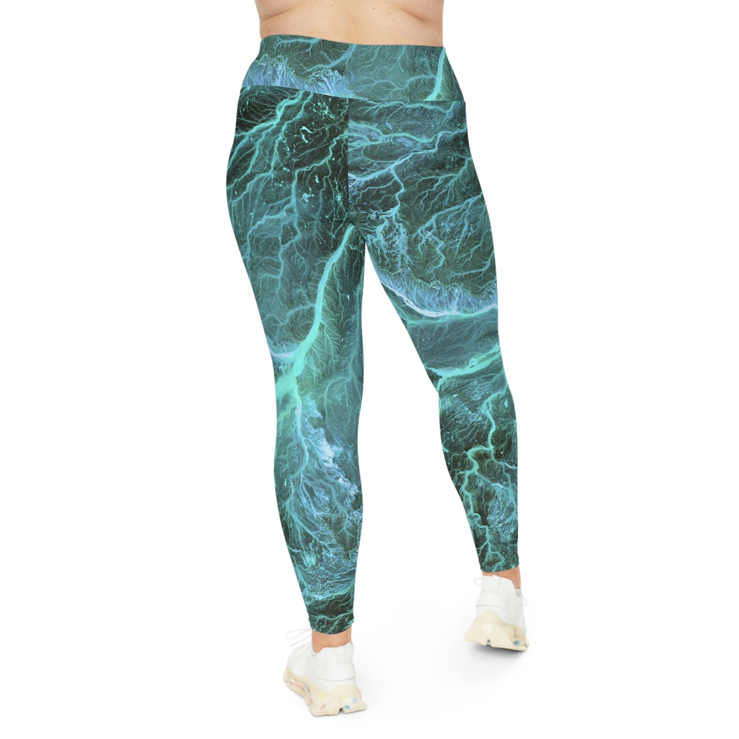 Night lights Galaxy Plus Size Leggings Plus Size Leggings One of a Kind Gift - Unique Workout Activewear tights for Mom fitness, Mothers Day, Girlfriend Christmas Gift