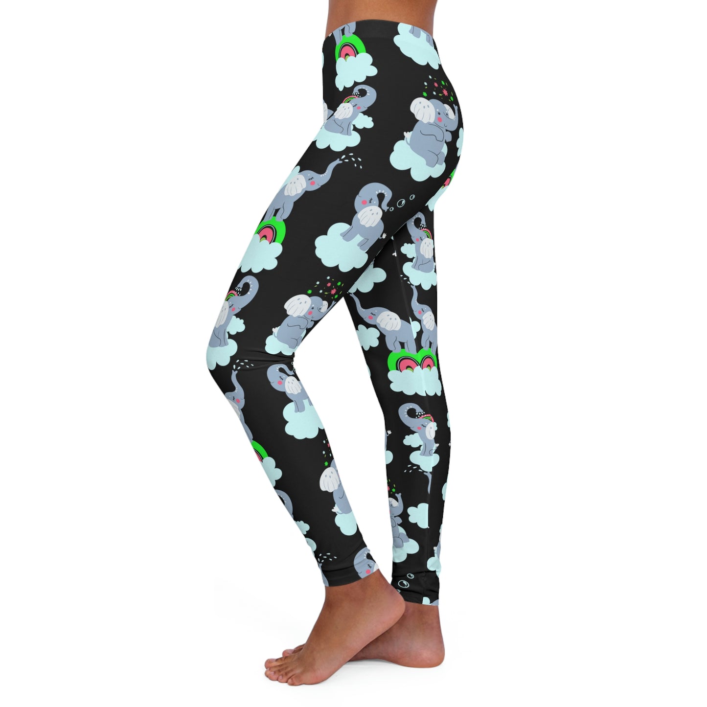 Elephant Safari Animal Kingdom  Women Leggings . One of a Kind Workout Activewear tights for Mothers Day, Girlfriend, Gift for Her