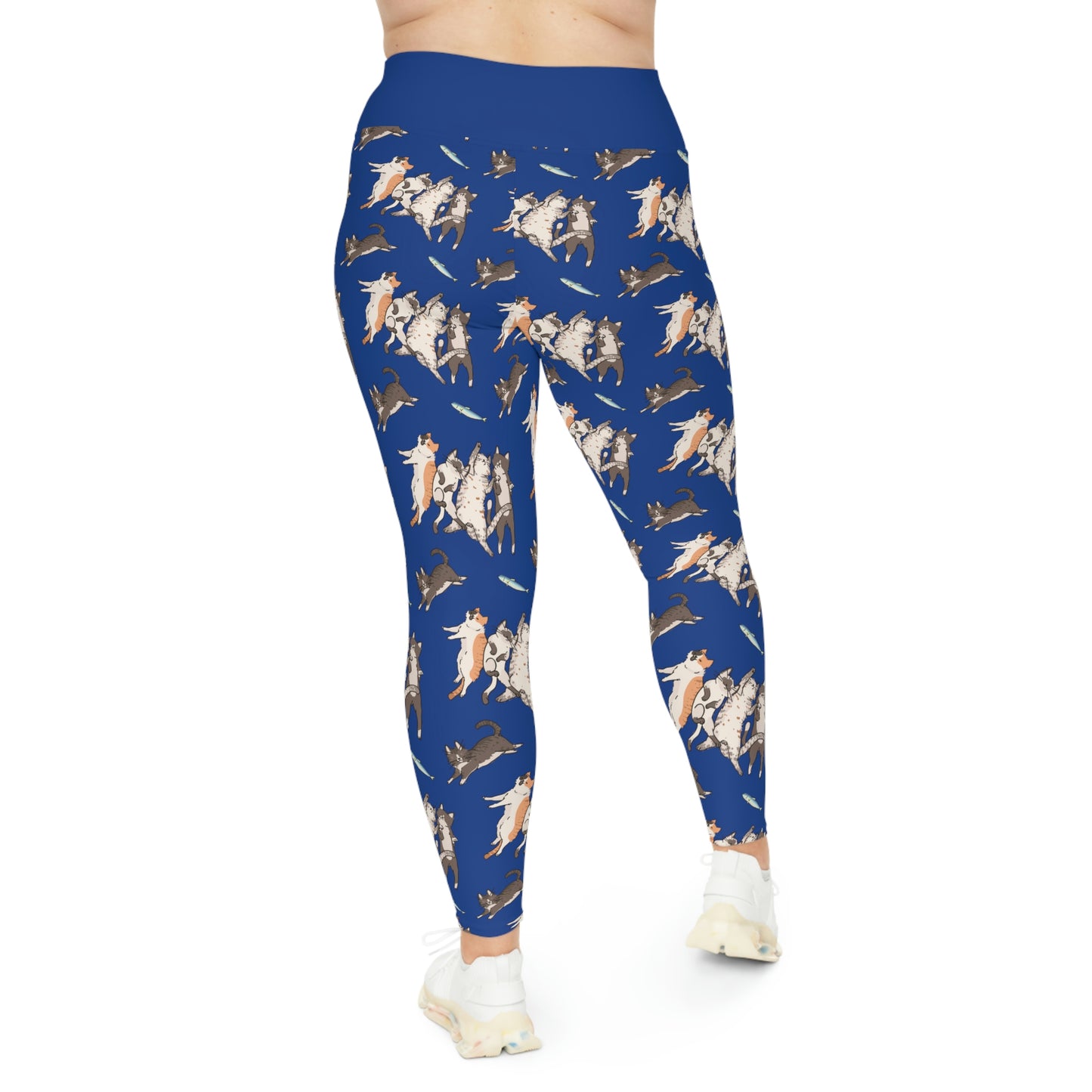 Cat Mom Plus Size Leggings One of a Kind Gift - Unique Workout Activewear tights for Mom fitness, Mothers Day, Girlfriend Christmas Gift