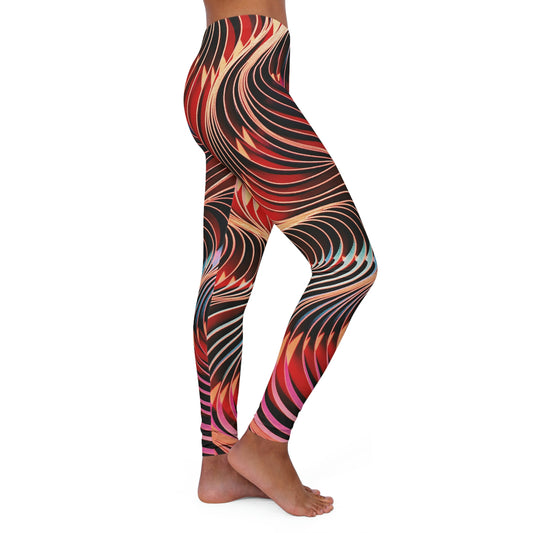 Abstract Women Leggings One of a Kind Workout Activewear for Wife Fitness, Best Friend, mom and me tights Christmas Gift