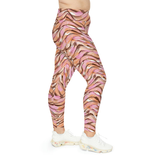 Plus Size Tiger Print Leggings, One of a Kind Gift - Workout Activewear  for Wife Fitness, Best Friend, mom and me tights Christmas Gift