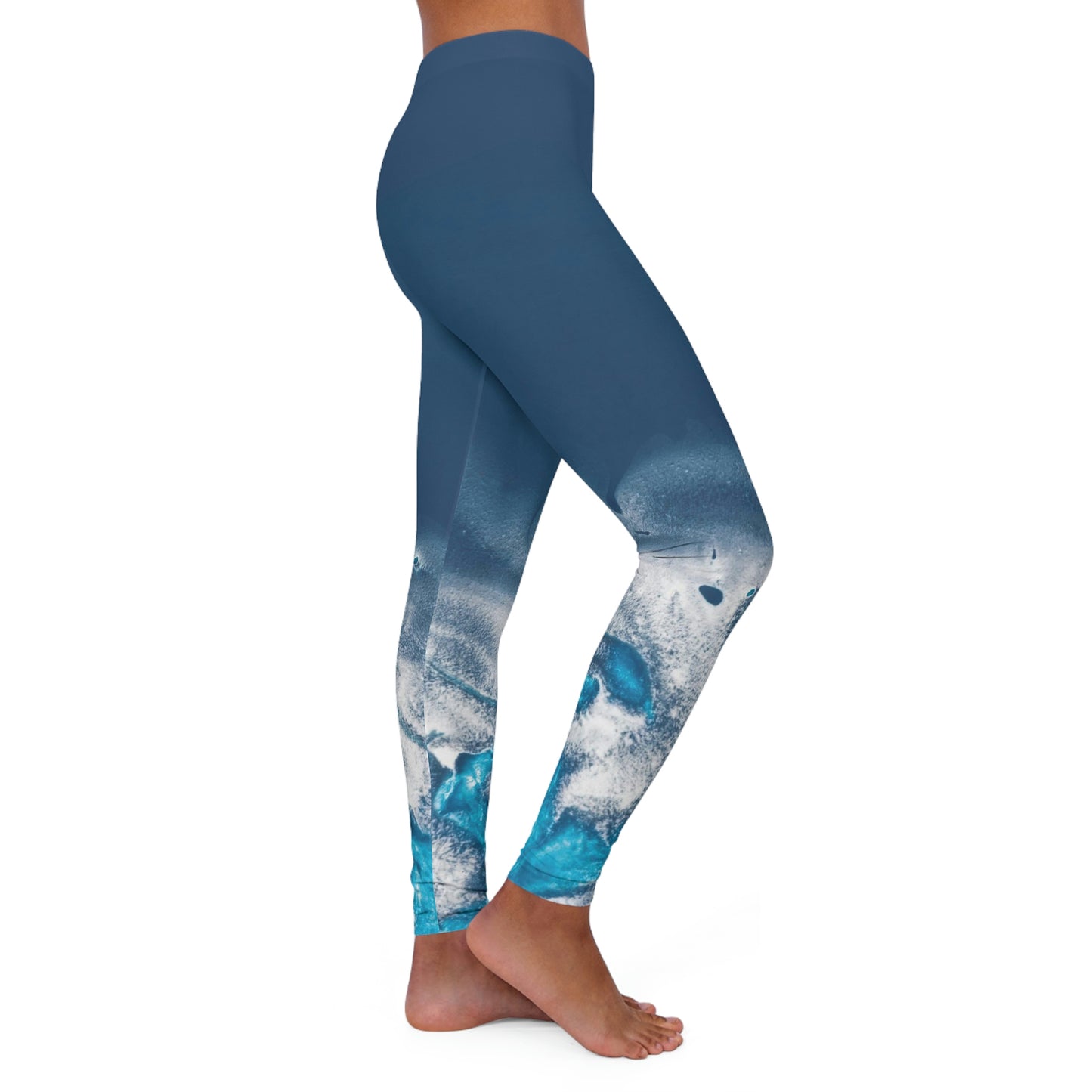 Beach, Ocean, Coastal Women Leggings, One of a Kind Workout Activewear tights for Wife Fitness, Best Friend, mom and me  Christmas Gift