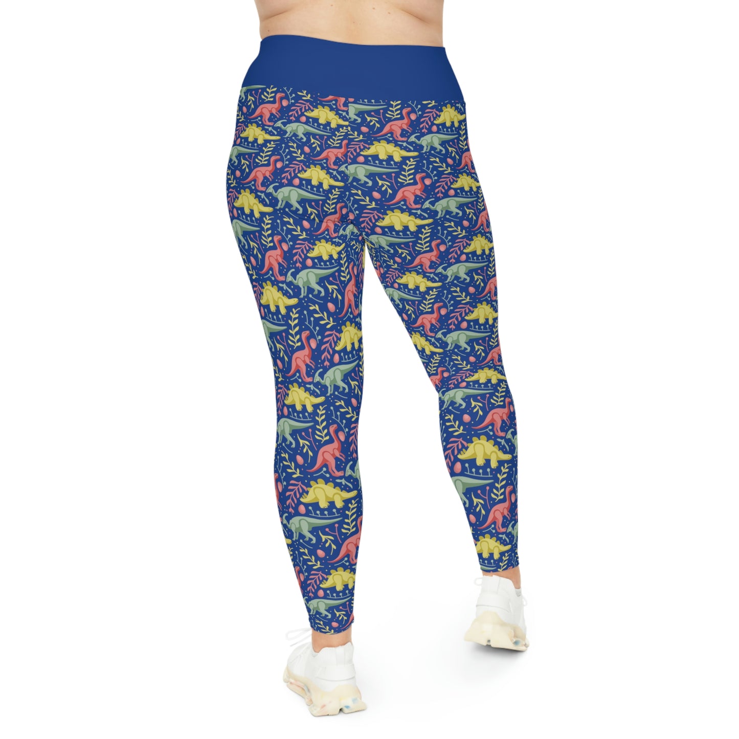 Plus Size Dinosaur Trex Jurassic Park Leggings, One of a Kind - Workout Activewear tights for Wife, Best Friend . Mothers Day or Christmas Gift