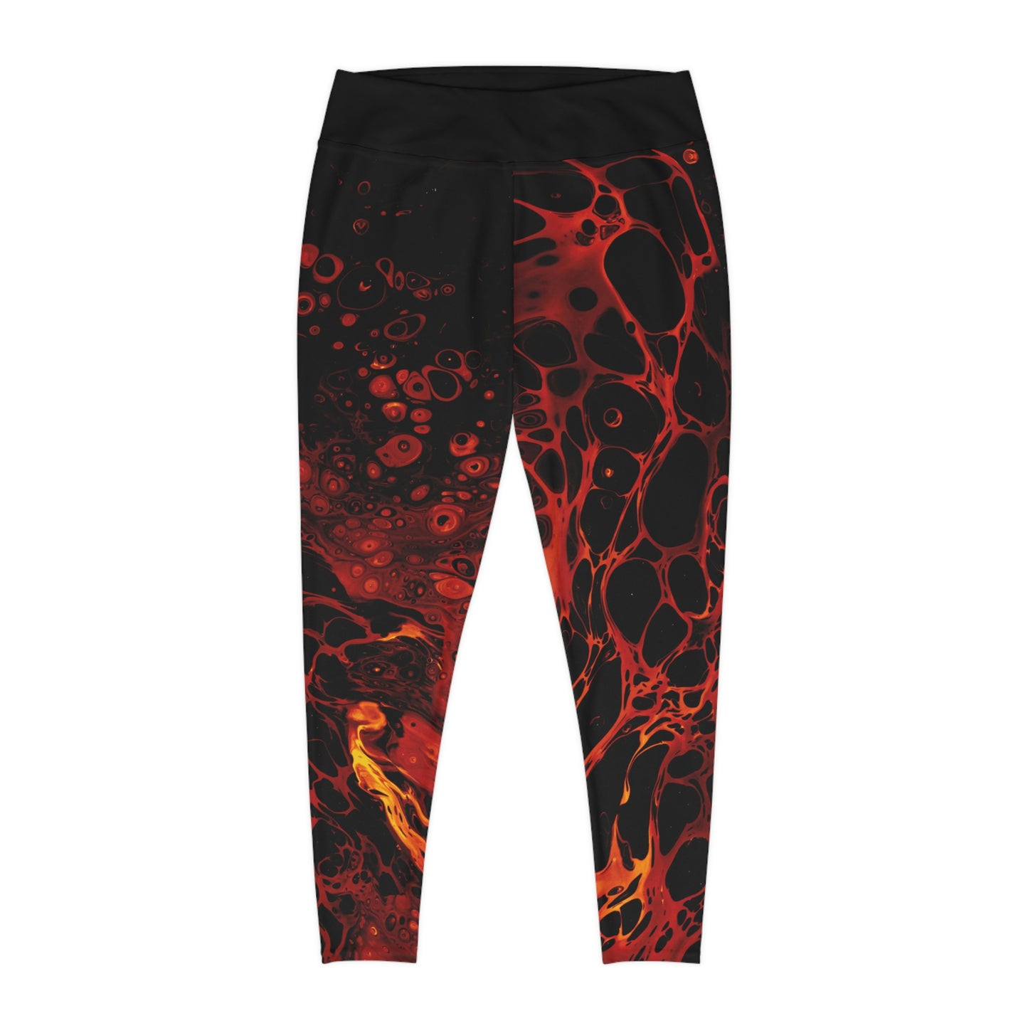 Lava Cute Summer Plus Size Leggings, One of a Kind Gift - Workout Activewear tights for Mothers Day, Girlfriend