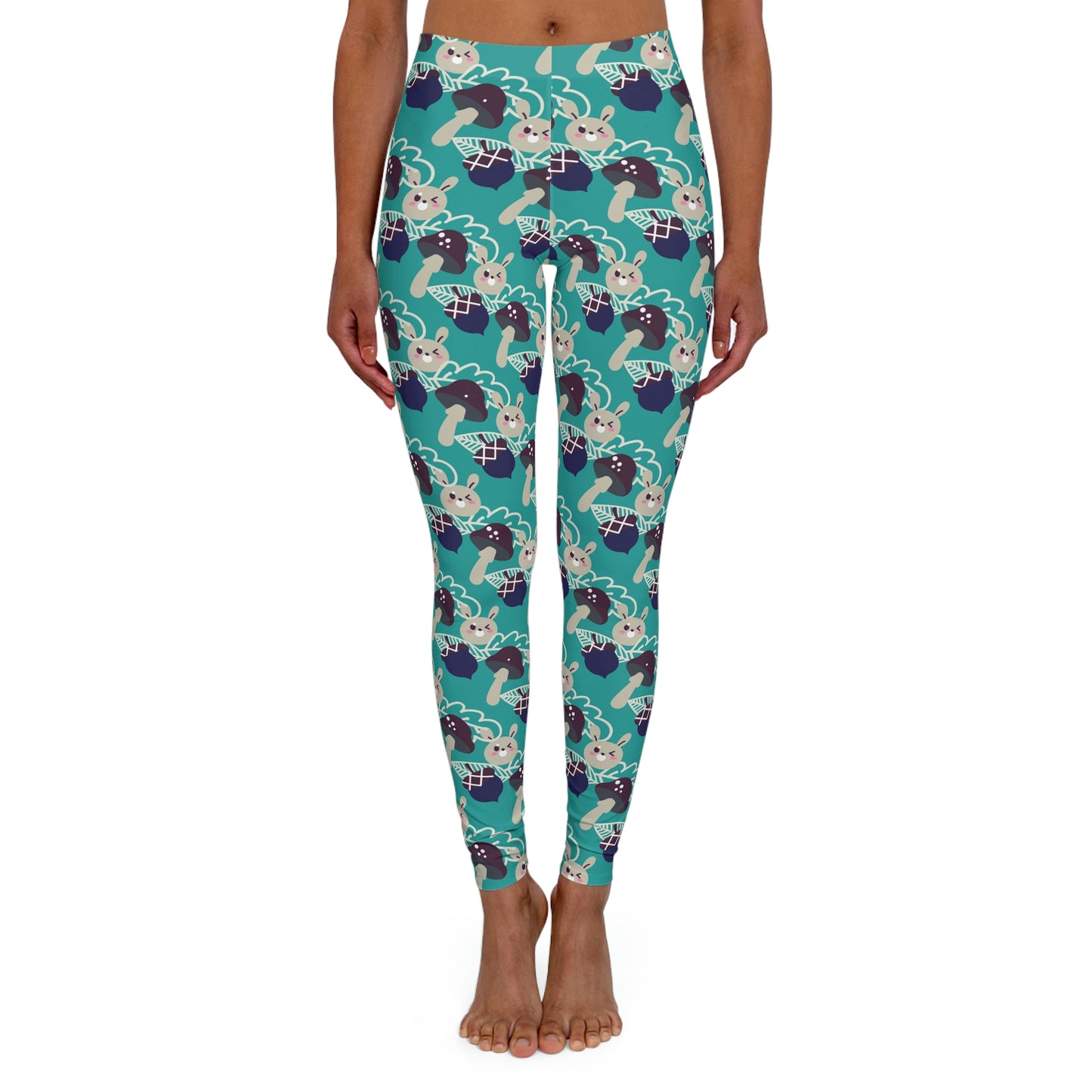 Magic Mushrooms cottagecore, Psychedelic Women Leggings, One of a Kind - Unique Workout Activewear tights ,Mothers Day, Wife Christmas Gift