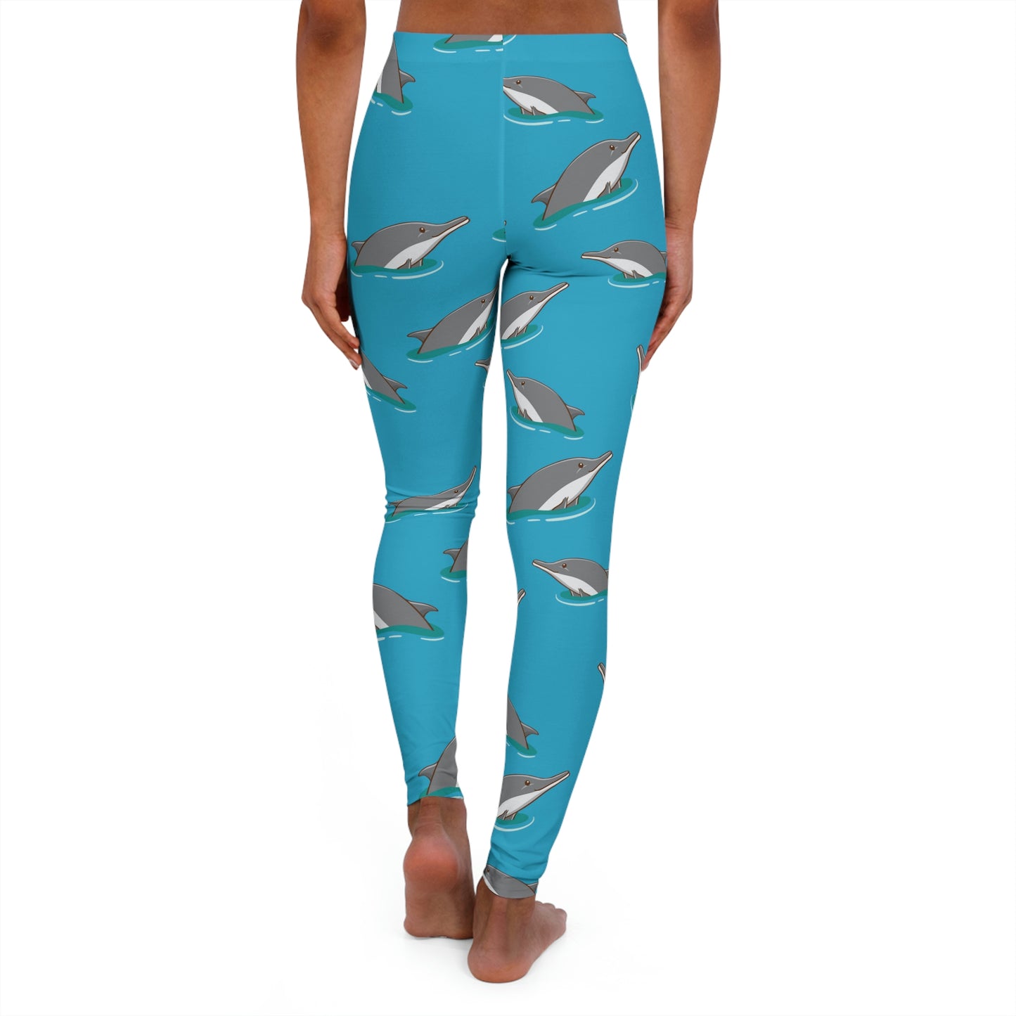 Dolphin, Ocean, Beach Women Leggings, One of a Kind Gift - Unique Workout Activewear tights forWife fitness, Mother, Girlfriend Christmas Gift