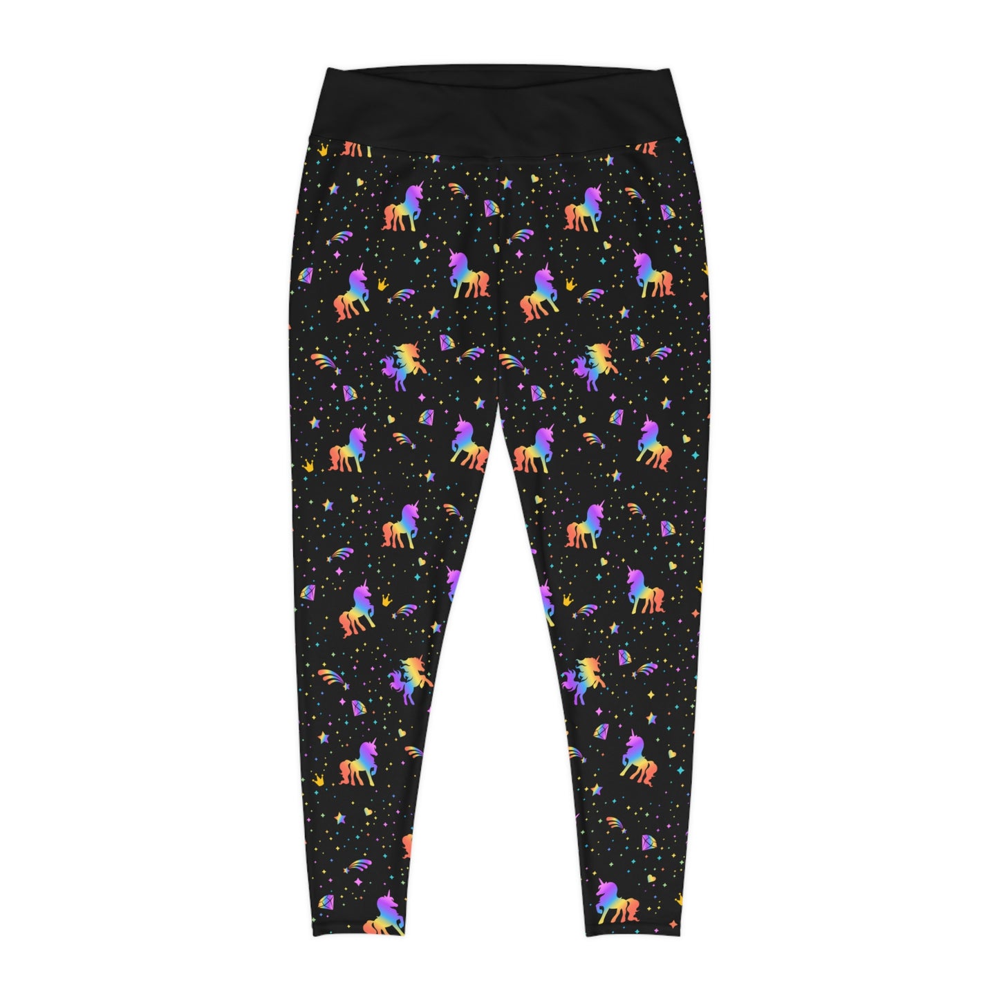 Unicorn Plus Size Leggings One of a Kind Gift - Unique Workout Activewear tights for Mom fitness, Mothers Day, Girlfriend Christmas Gift