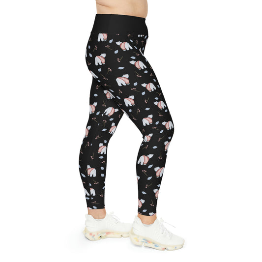 Dog Mom Plus Size Leggings One of a Kind Gift - Unique Workout Activewear tights for Mom fitness, Mothers Day, Girlfriend Christmas Gift