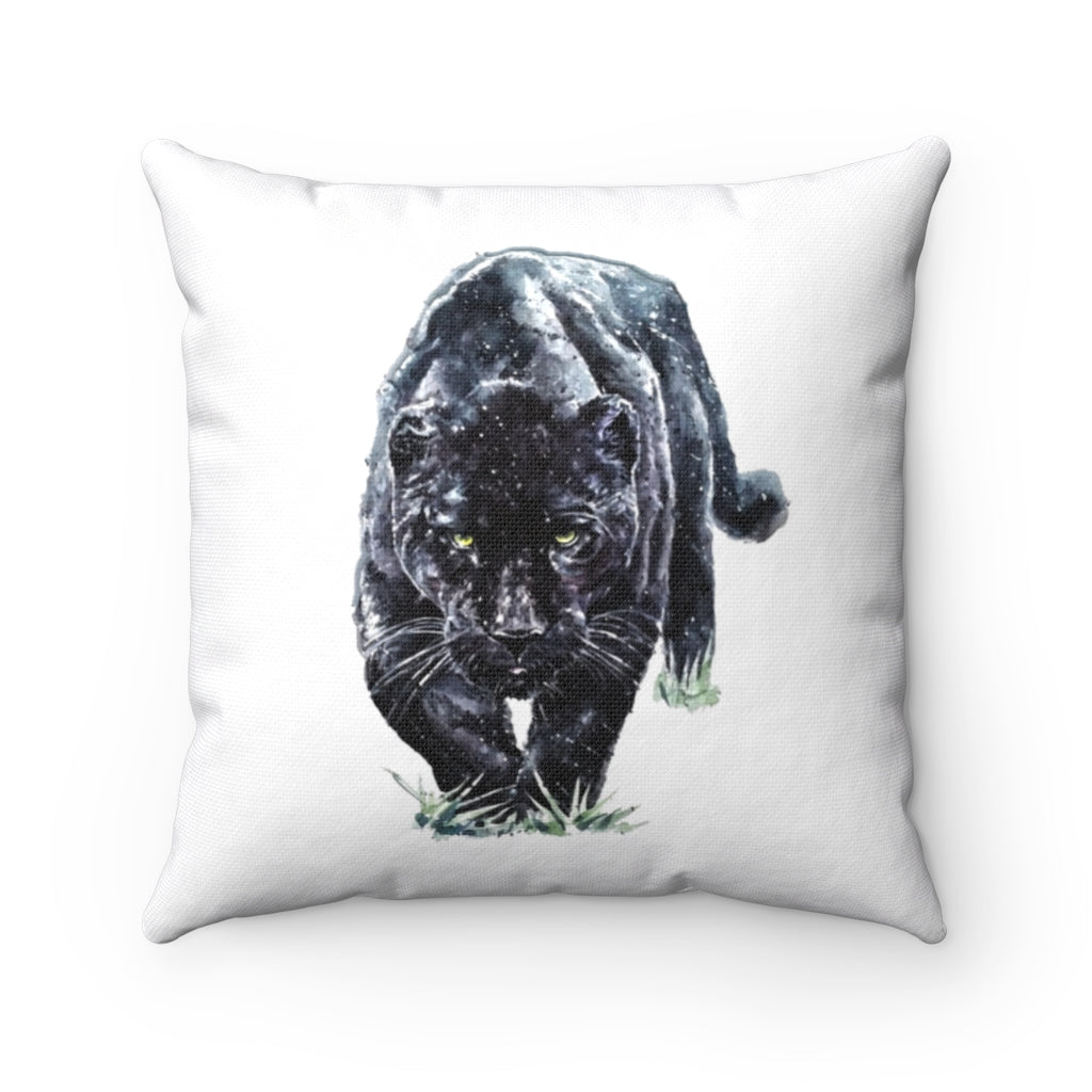 Black Panther Spun Polyester Square Pillow