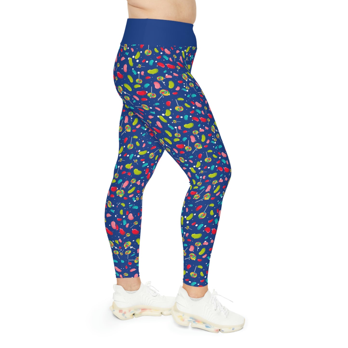 Candy Summer Plus Size Leggings One of a Kind Gift - Unique Workout Activewear tights for Mom fitness, Mothers Day, Girlfriend Christmas Gift