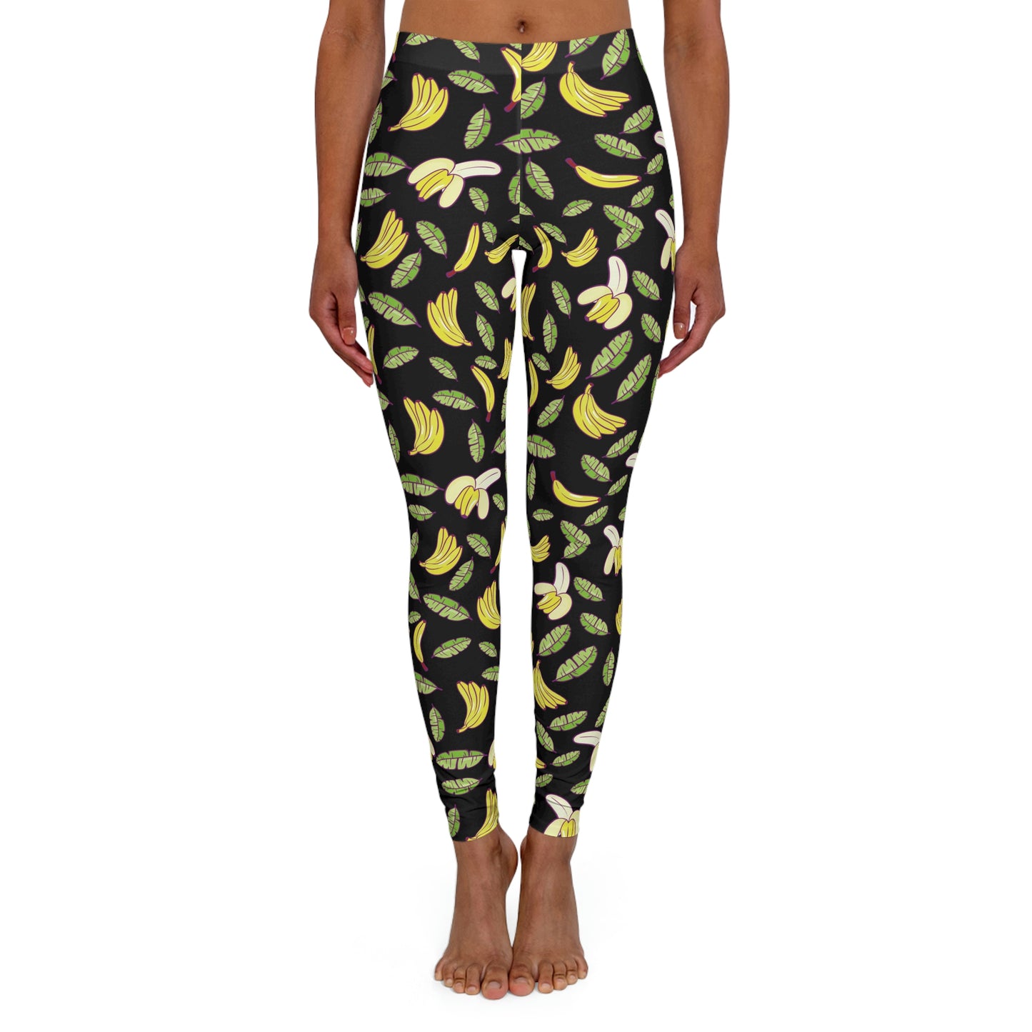 Women's Bananas Fruit Women Leggings, One of a Kind Gift - Unique Workout Activewear tights for Wife, Girlfriend, Mothers Day Gift