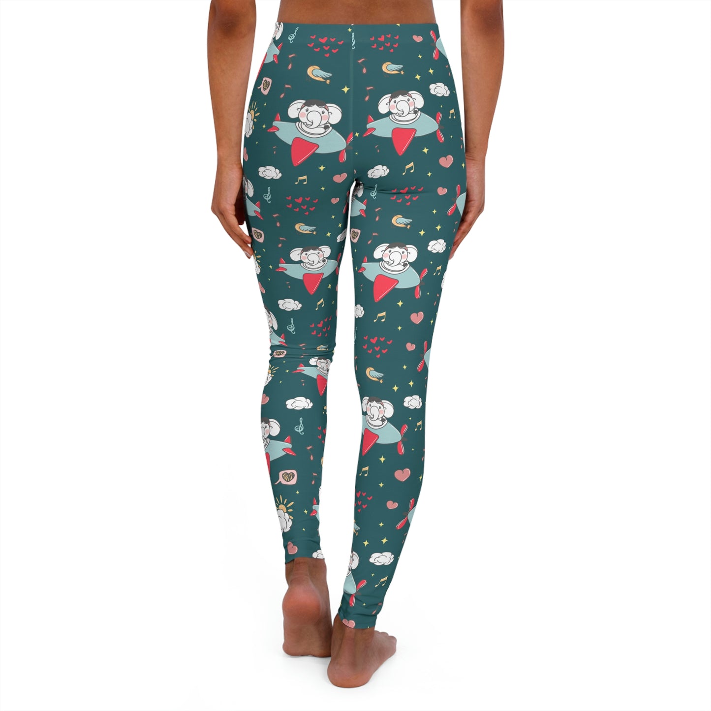 Elephant Safari Animal Kingdom  Women Leggings . One of a Kind Workout Activewear tights for Mothers Day, Girlfriend, Gift for Her