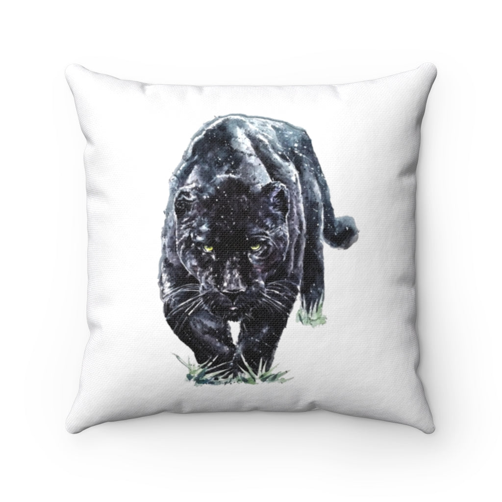 Black Panther Spun Polyester Square Pillow