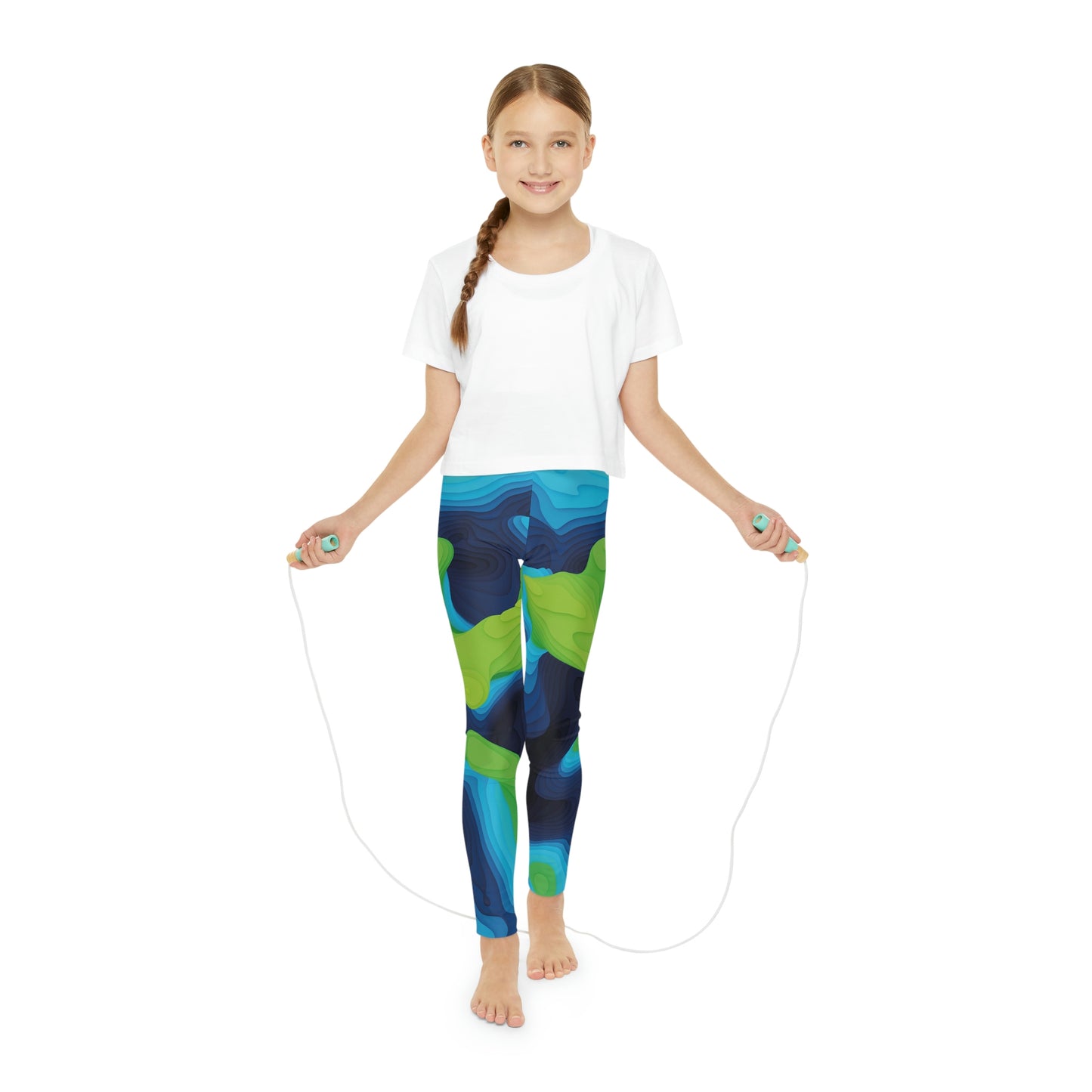 Youth Leggings,  One of a Kind Gift - Unique Workout Activewear tights for a kid Fitness Enthusiast , Daughter, Niece  Christmas Gift