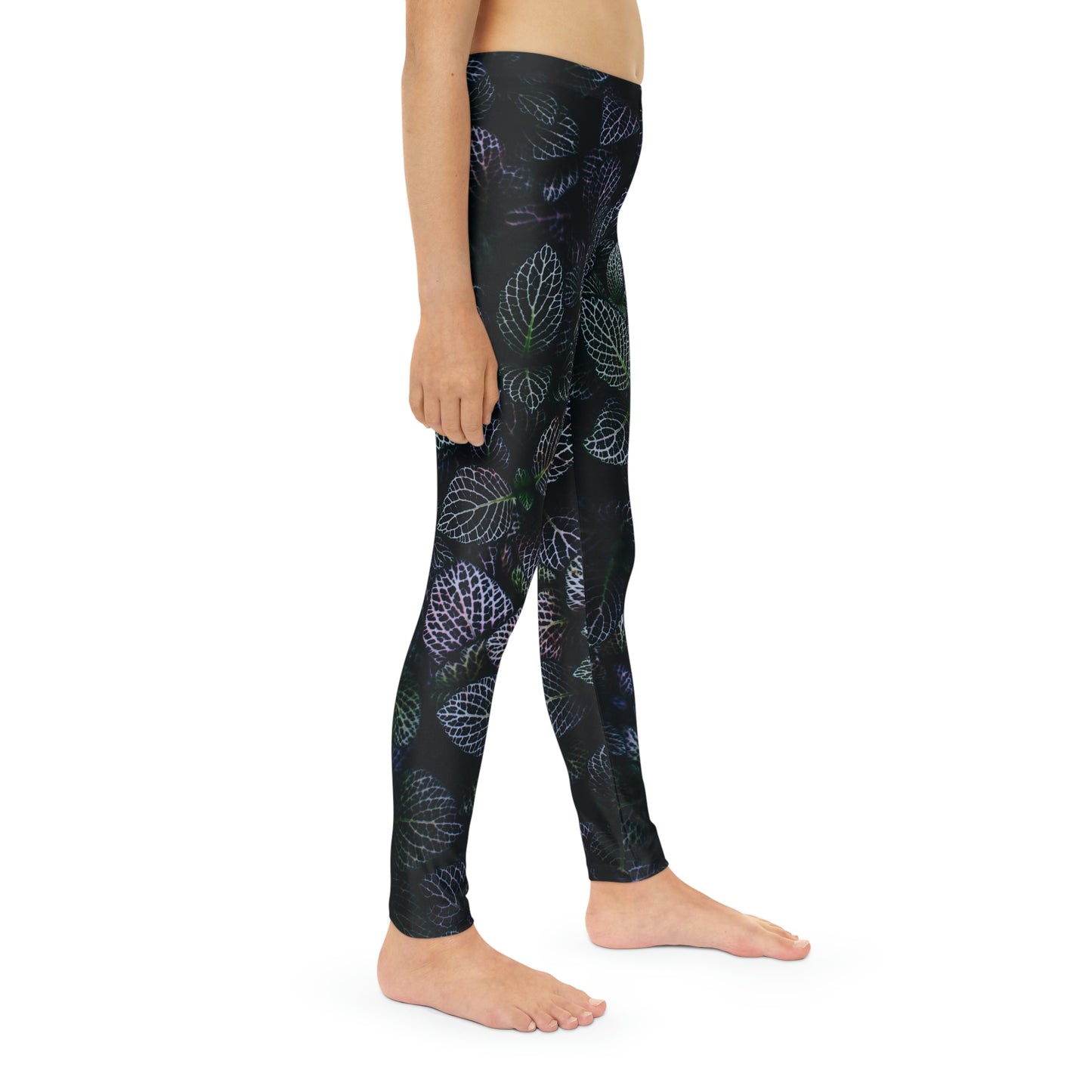 Leaves Youth Full-Length Leggings, Kids Leaves Leggings, Tropical Leggings, Printed Leggings, Workout Leggings, Yoga Pants, Tik tok Leggings, Unique Leggings, Capris spandex