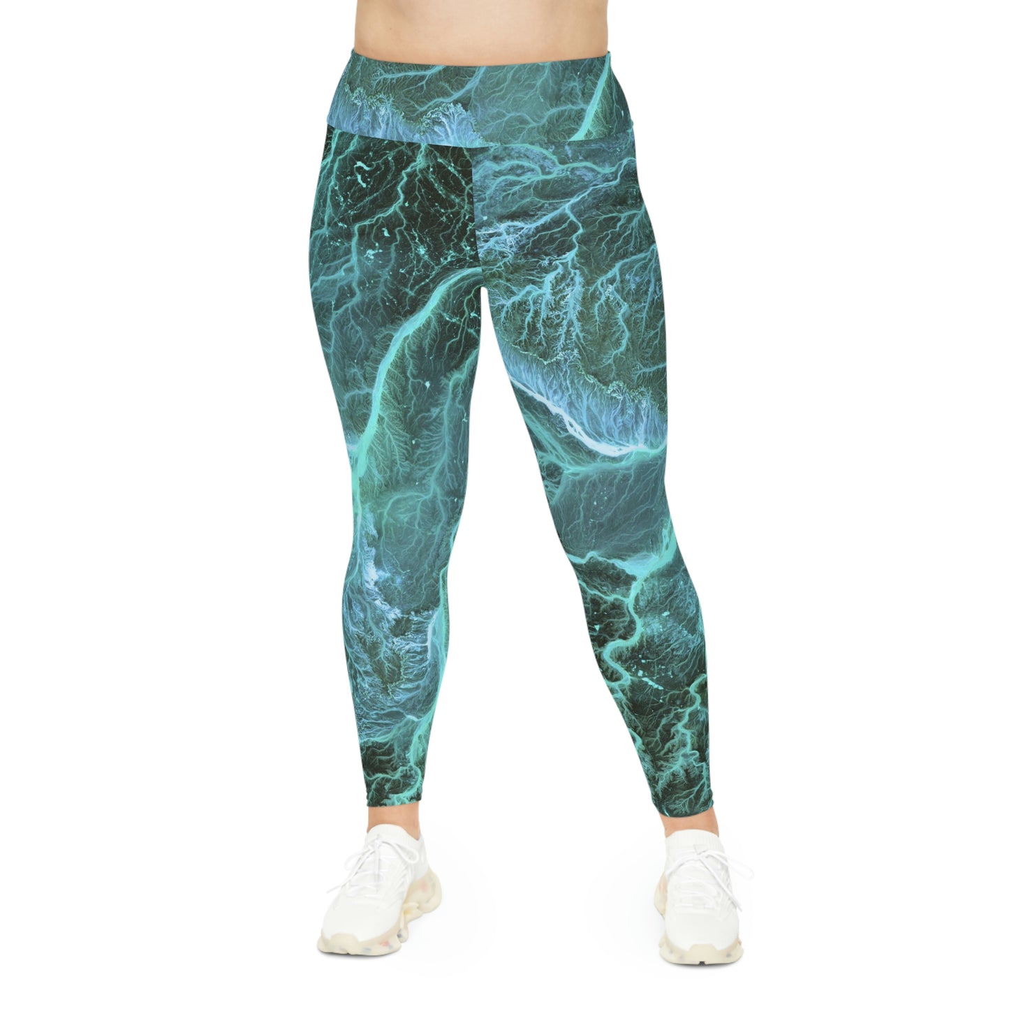 Night lights Galaxy Plus Size Leggings Plus Size Leggings One of a Kind Gift - Unique Workout Activewear tights for Mom fitness, Mothers Day, Girlfriend Christmas Gift