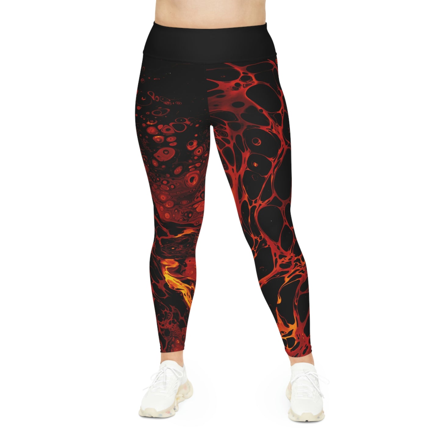 Lava Cute Summer Plus Size Leggings, One of a Kind Gift - Workout Activewear tights for Mothers Day, Girlfriend