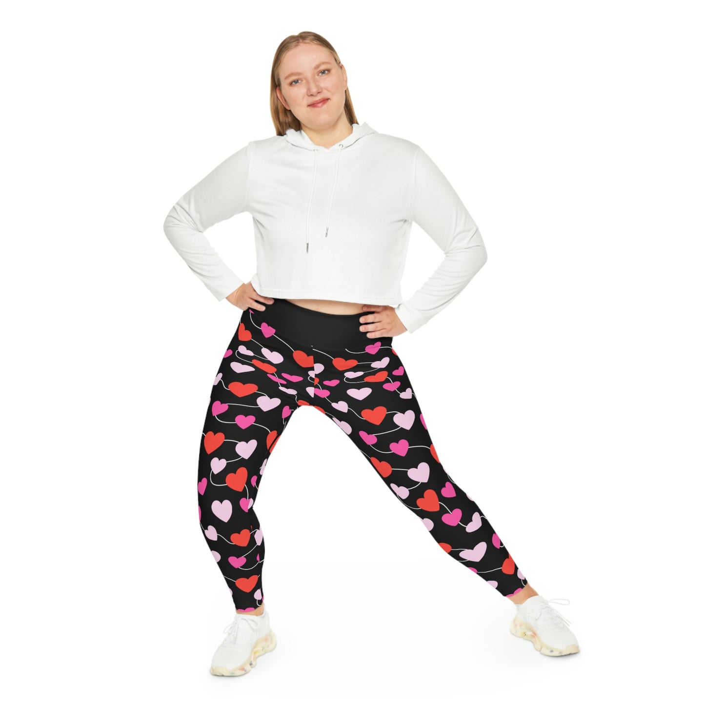 Valentines Day Gift For Her Plus Size Leggings . One of a Kind Workout Activewear tights for Mothers Day, Girlfriend, Gift for Her