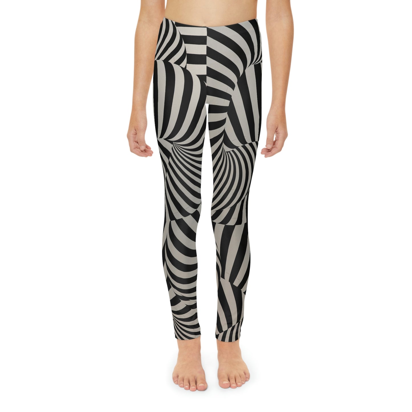 Zebra Print animal kingdom, Safari Youth Leggings, One of a Kind Gift - Unique Workout Activewear tights for kids, Daughter, Niece Christmas Gift