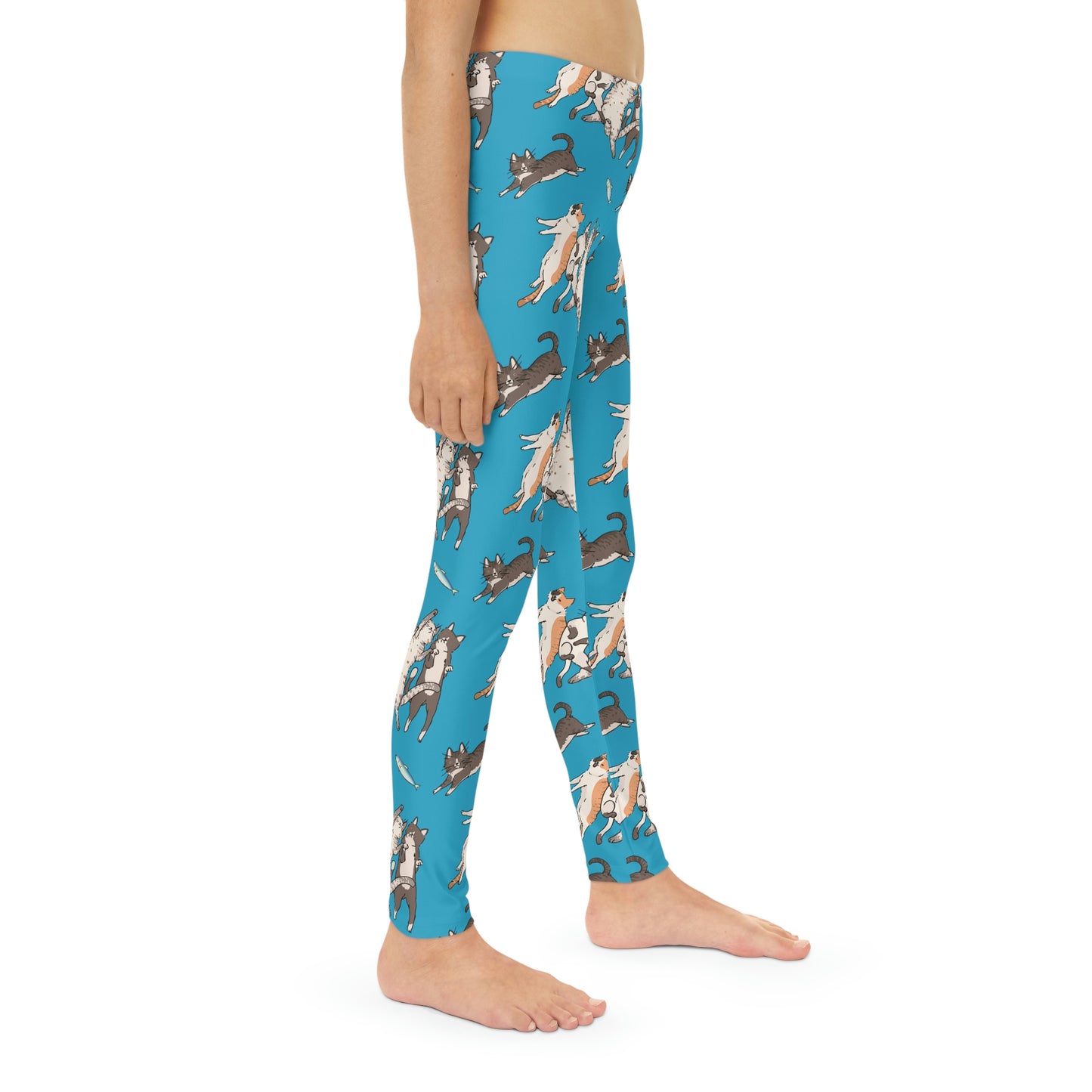 Cat lovers Youth Leggings,  One of a Kind Gift - Unique Workout Activewear tights for  kids Fitness , Daughter, Niece  Christmas Gift