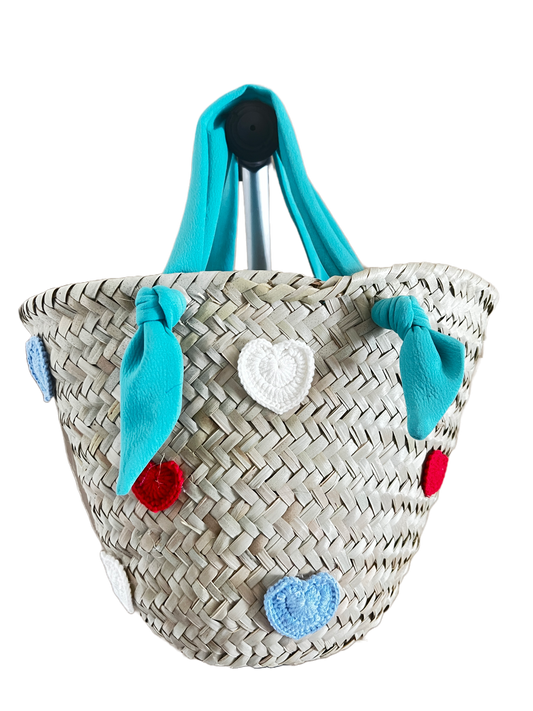 Valentine gift bag, birthday special occassion Hearts Gift Bag ,Handwoven Basket Bag, beach bag, basket bag, african basket, tote bag, market basket