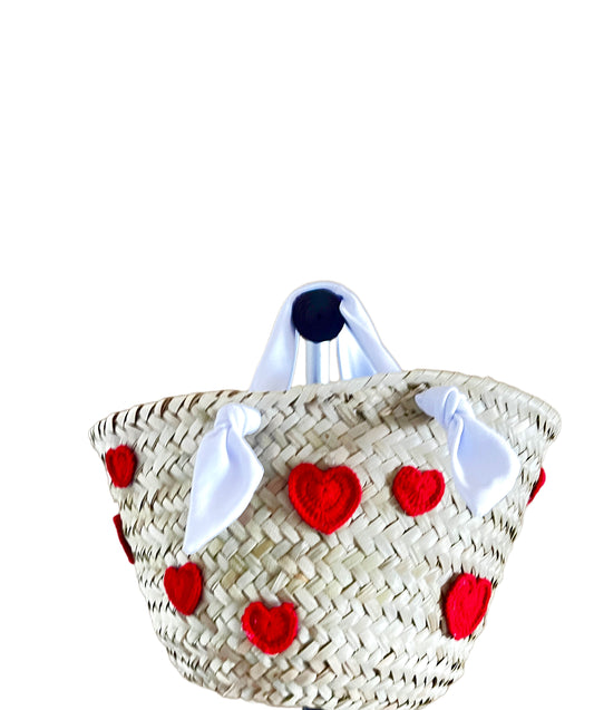 Valentine gift bag, birthday special occassion Hearts Gift Bag ,Handwoven Basket Bag, beach bag, basket bag, african basket, tote bag, market basket