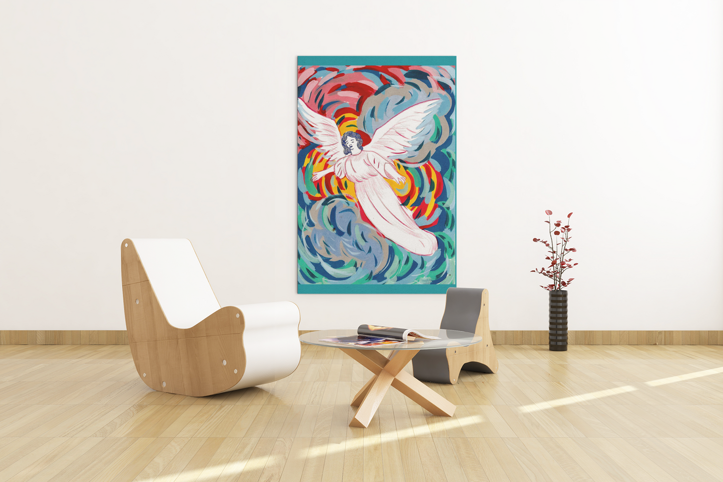 Angel Trendy Art Prints for Contemporary Home Decor . Inspirational posters for Baby Nursery, preppy room, Coastal Home . Housewarming Gift