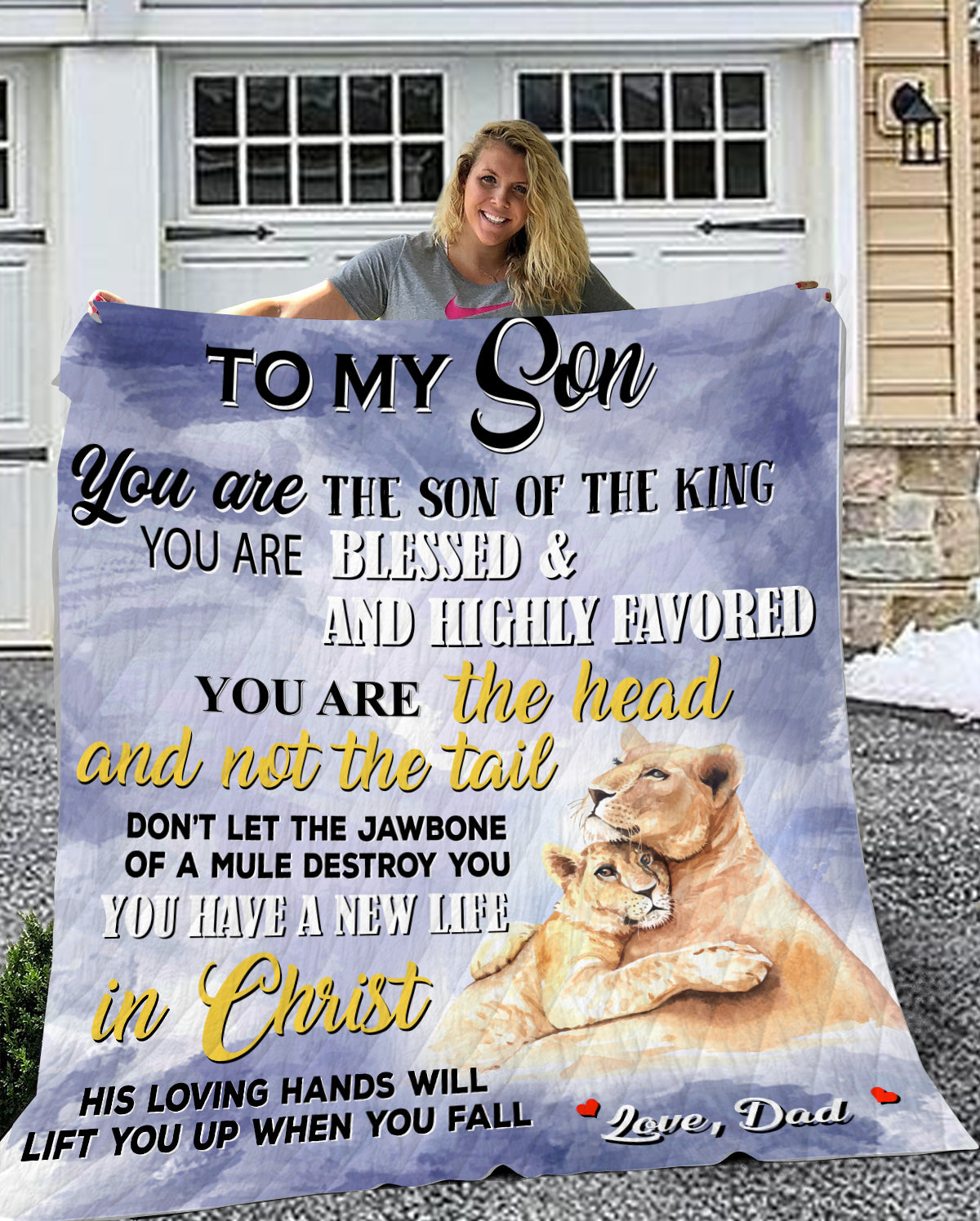 Son of the King Sherpa Fleece Blanket (Son from Dad)