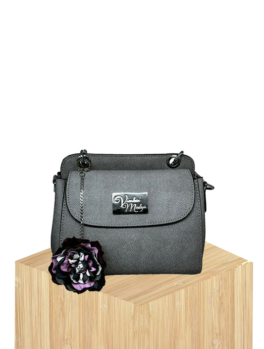 Kenya Plain Grey Mini Leather Bag